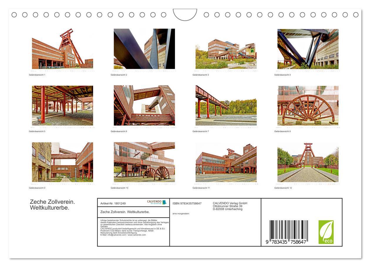 Bild: 9783435758647 | Zeche Zollverein. Weltkulturerbe. (Wandkalender 2025 DIN A4 quer),...