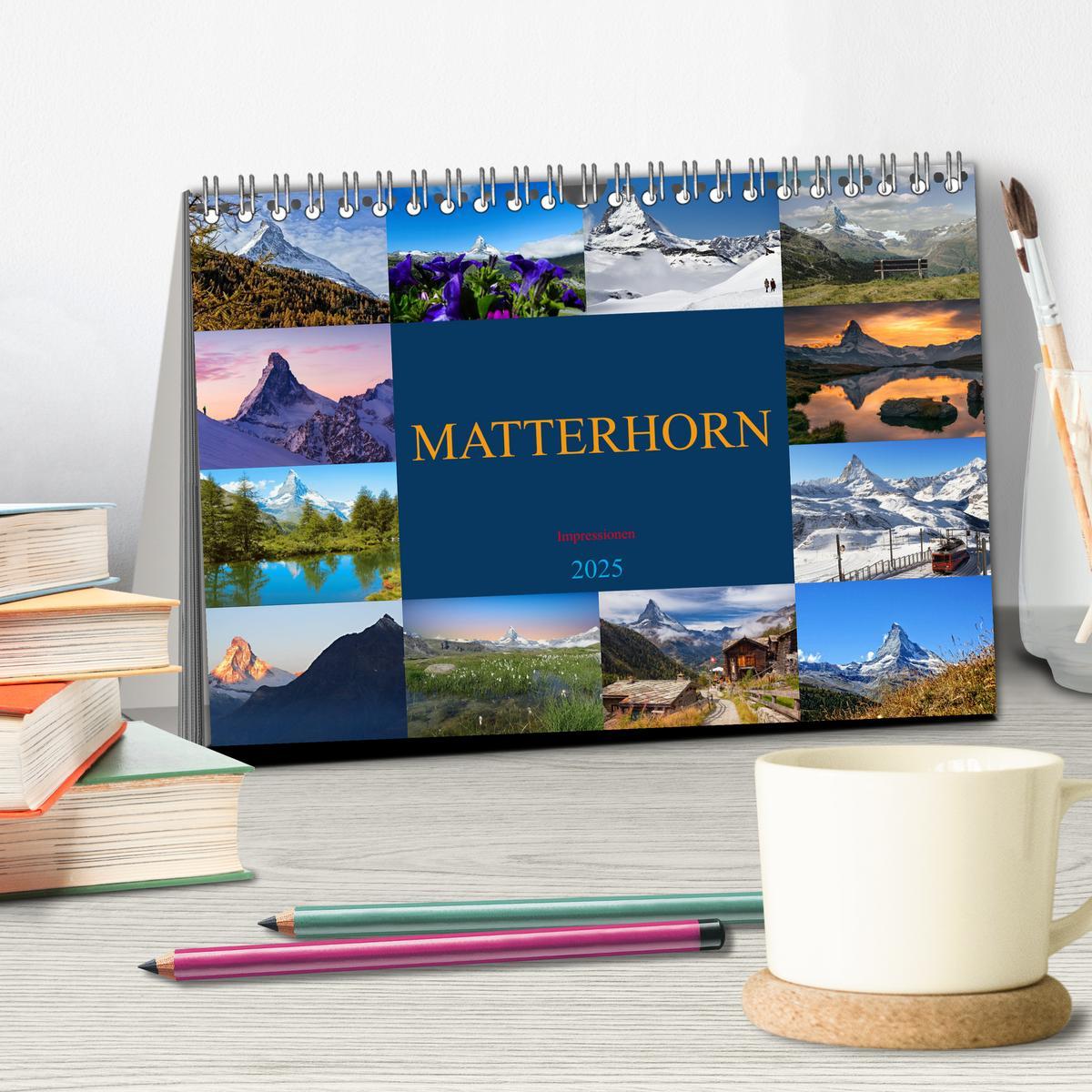 Bild: 9783383826443 | MATTERHORN Impressionen (Tischkalender 2025 DIN A5 quer), CALVENDO...