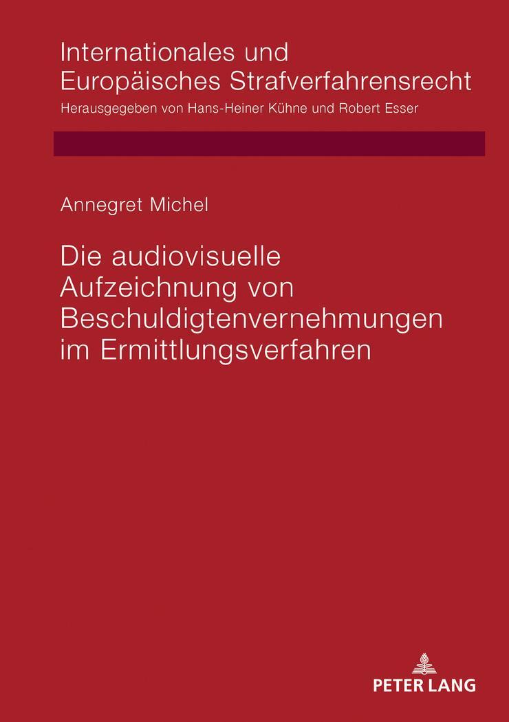 Cover: 9783631788998 | Die audiovisuelle Aufzeichnung von Beschuldigtenvernehmungen im...