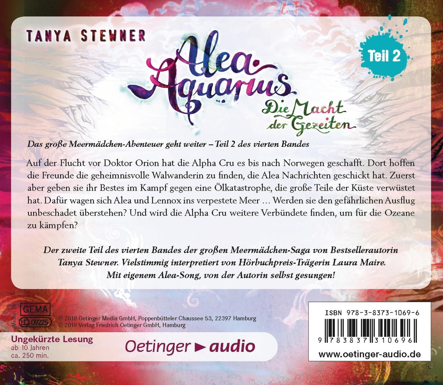 Rückseite: 9783837310696 | Alea Aquarius 4 Teil 2. Die Macht der Gezeiten | Tanya Stewner | CD