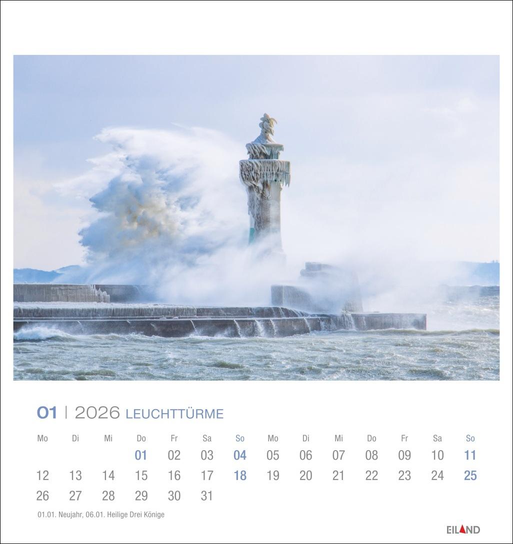 Bild: 9783964023766 | Leuchttürme Postkartenkalender 2026 - An der Nord- und Ostseeküste