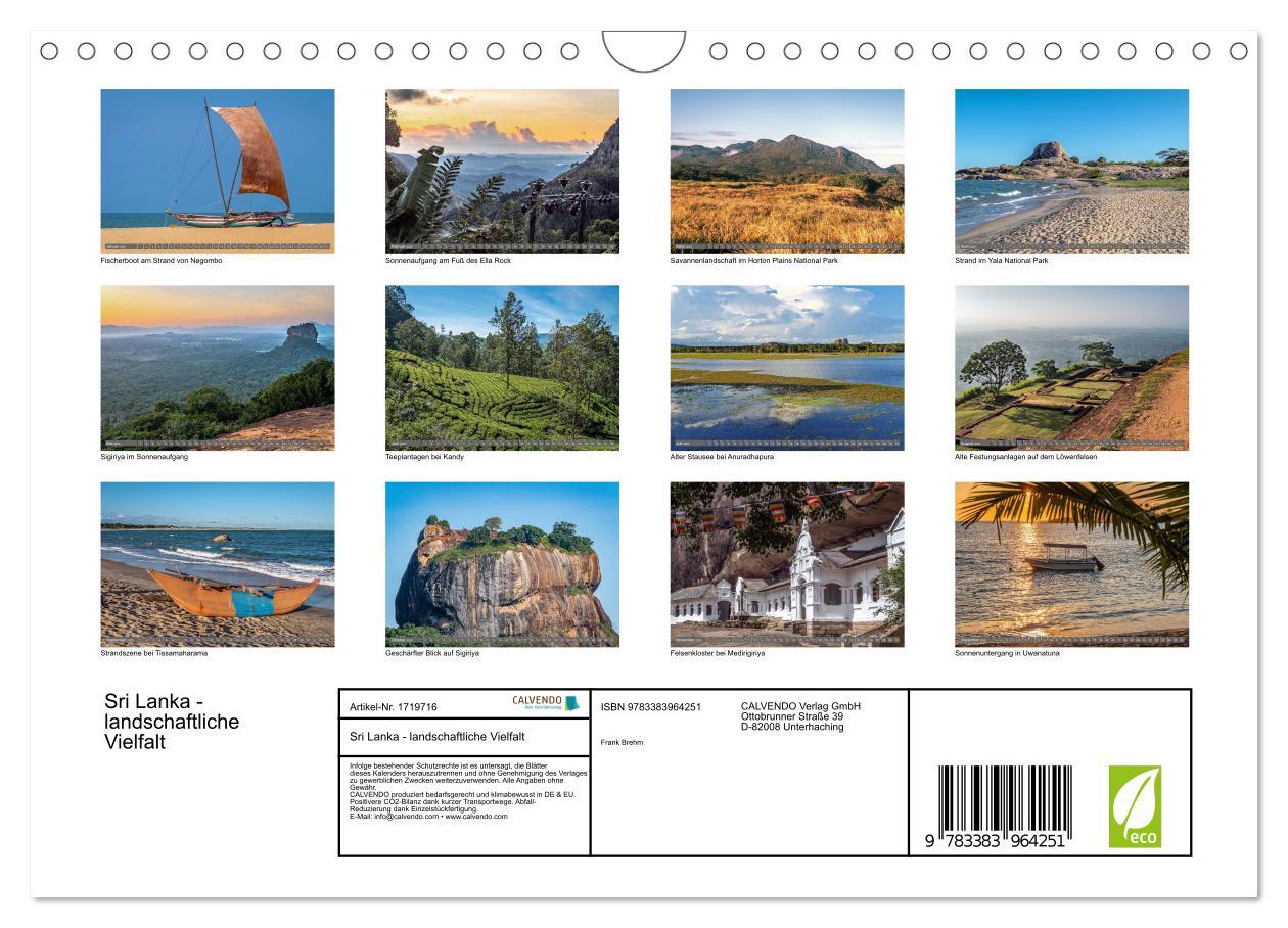 Bild: 9783383964251 | Sri Lanka - landschaftliche Vielfalt (Wandkalender 2025 DIN A4...