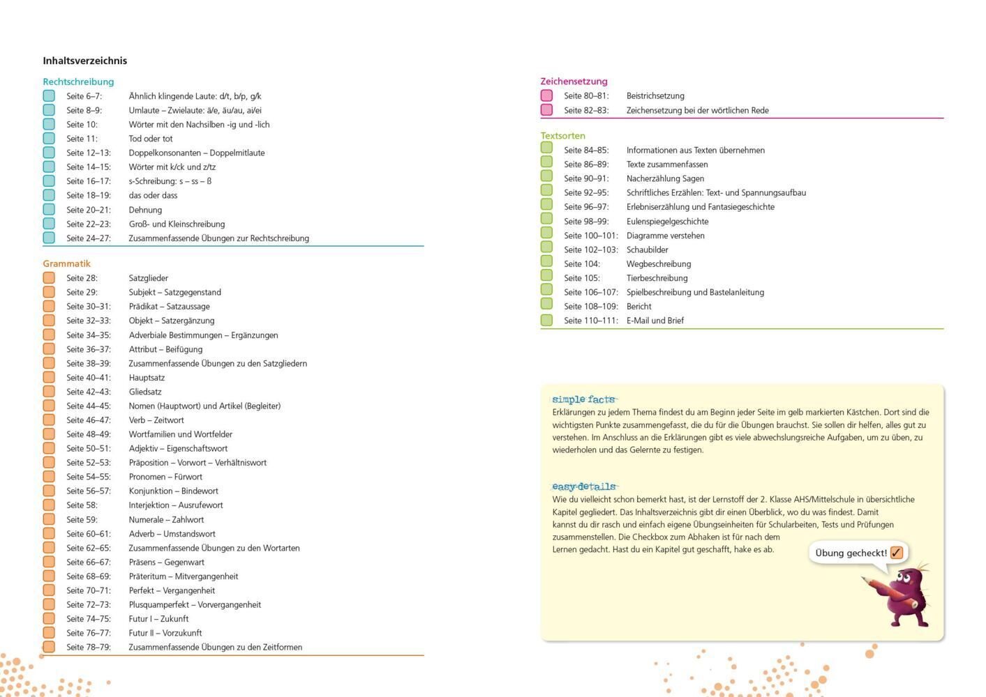 Bild: 9783707422498 | simple und easy Deutsch - 2. Schuljahr, Übungsbuch AHS/Mittelschule