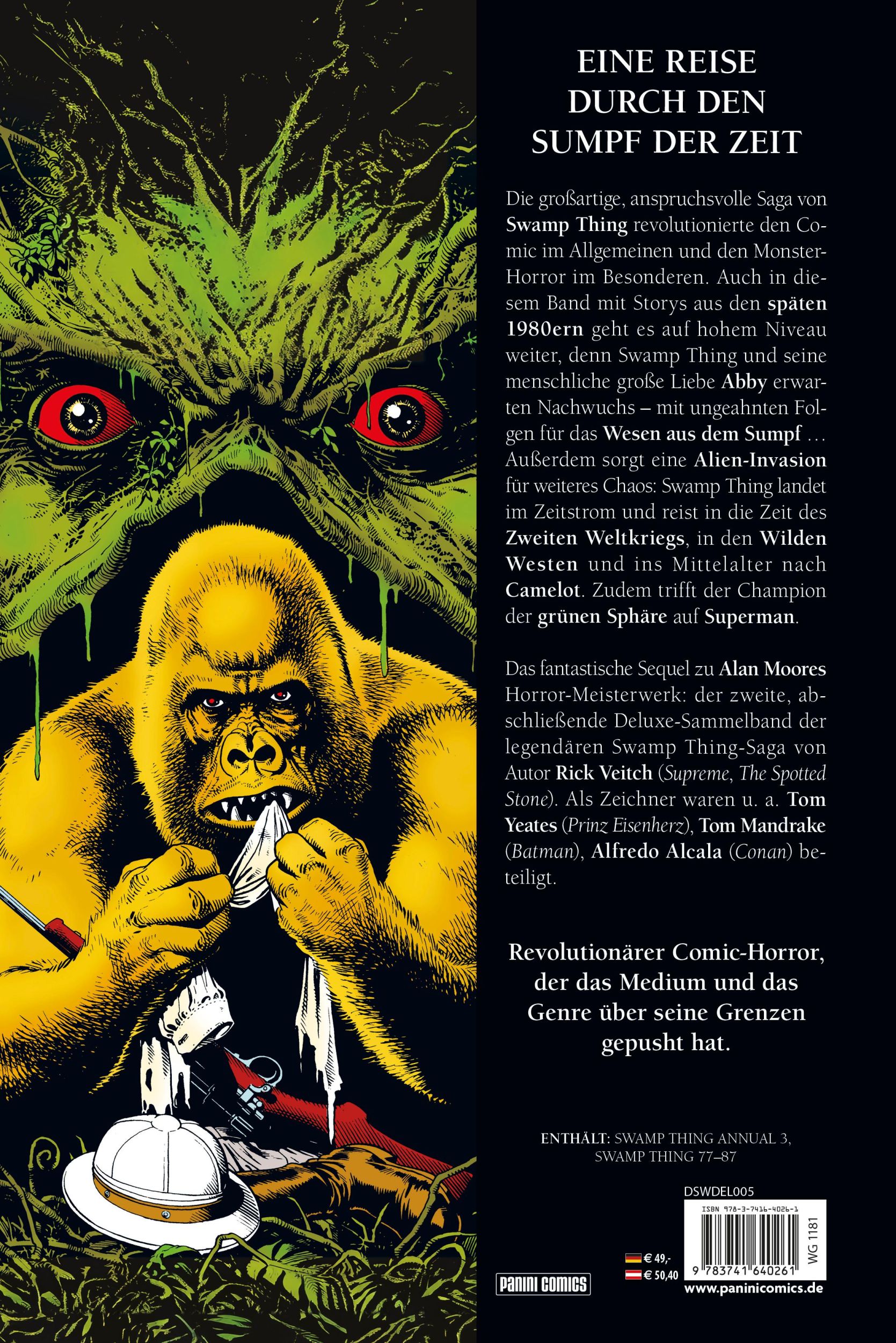 Rückseite: 9783741640261 | Die Saga von Swamp Thing (Deluxe Edition) | Bd. 2 (von 2) | Veitch