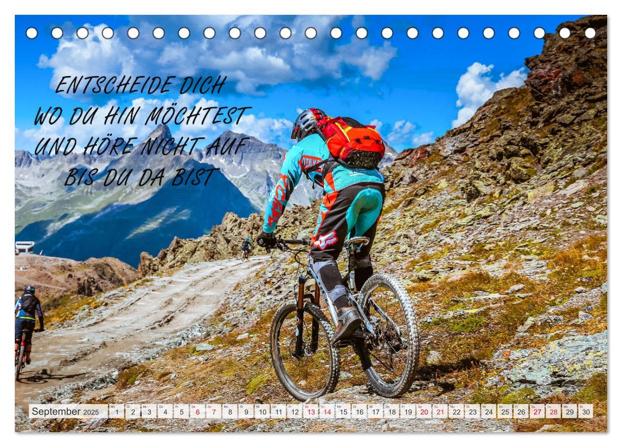 Bild: 9783435122110 | Positive Gedanken - Motivation und Mountainbike (Tischkalender 2025...