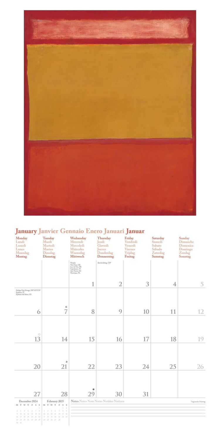 Bild: 4002725994110 | Mark Rothko 2025 - Wand-Kalender - Broschüren-Kalender - 30x30 -...