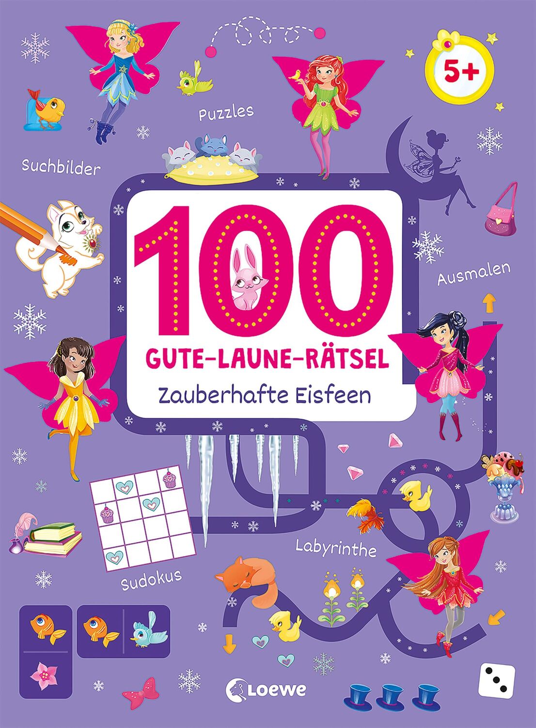 Cover: 9783743212886 | 100 Gute-Laune-Rätsel - Zauberhafte Eisfeen | Loewe Lernen und Rätseln