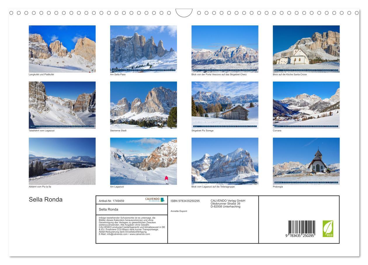 Bild: 9783435250295 | Sella Ronda (Wandkalender 2025 DIN A3 quer), CALVENDO Monatskalender