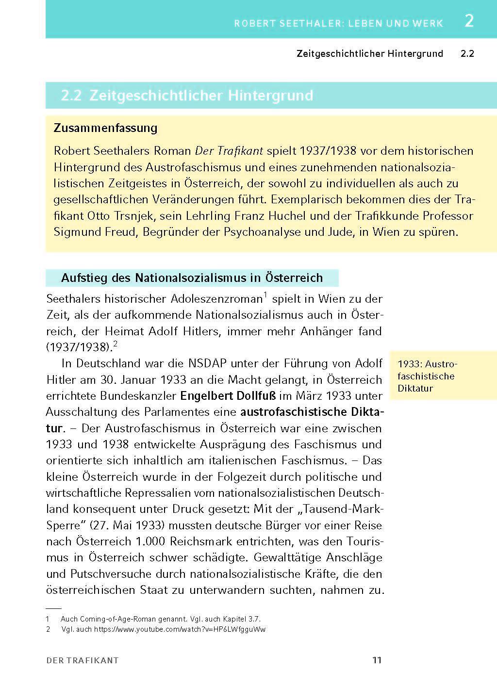 Bild: 9783804420830 | Der Trafikant - Textanalyse und Interpretation | Robert Seethaler