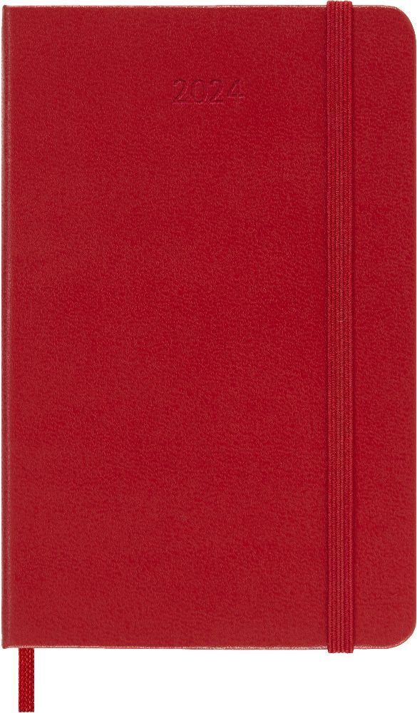 Cover: 8056598856705 | Moleskine 12 Monate Wochen Notizkalender 2024, Pocket/A6, Scharlachrot