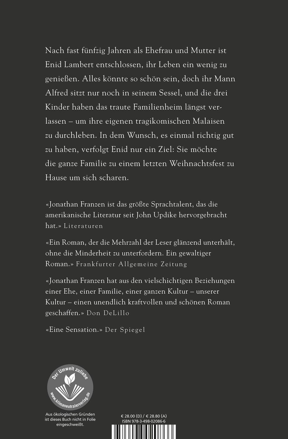 Rückseite: 9783498020866 | Die Korrekturen | Jonathan Franzen | Buch | Lesebändchen | Deutsch