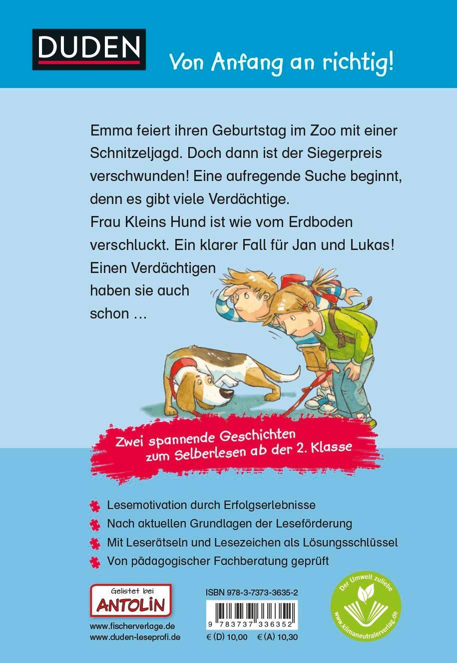 Rückseite: 9783737336352 | Duden Leseprofi - Tierische Detektivgeschichten, 2. Klasse (DB) | Buch