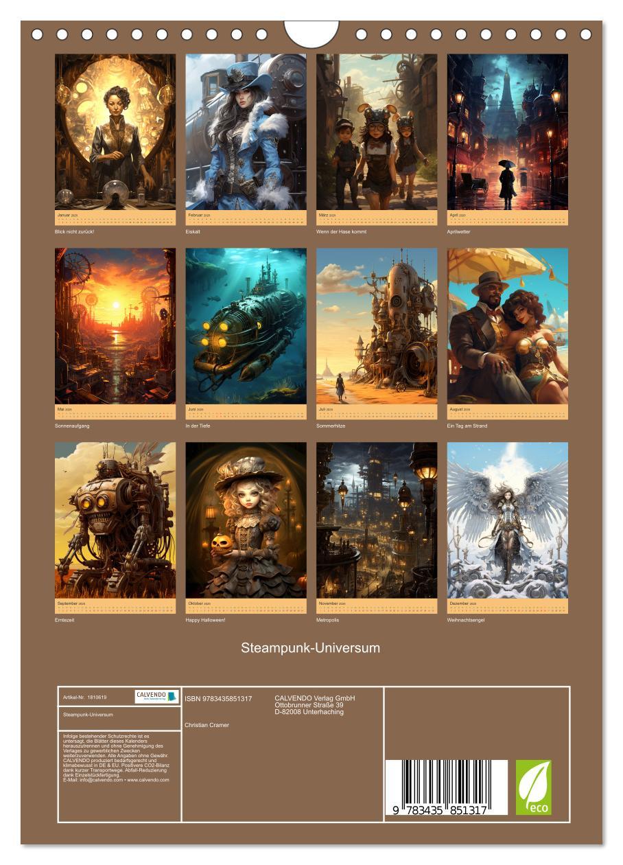 Bild: 9783435851317 | Steampunk-Universum (Wandkalender 2025 DIN A4 hoch), CALVENDO...