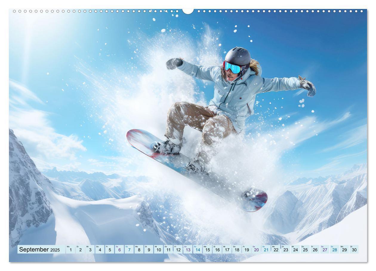 Bild: 9783383772238 | Snowboarder in Aktion (Wandkalender 2025 DIN A2 quer), CALVENDO...