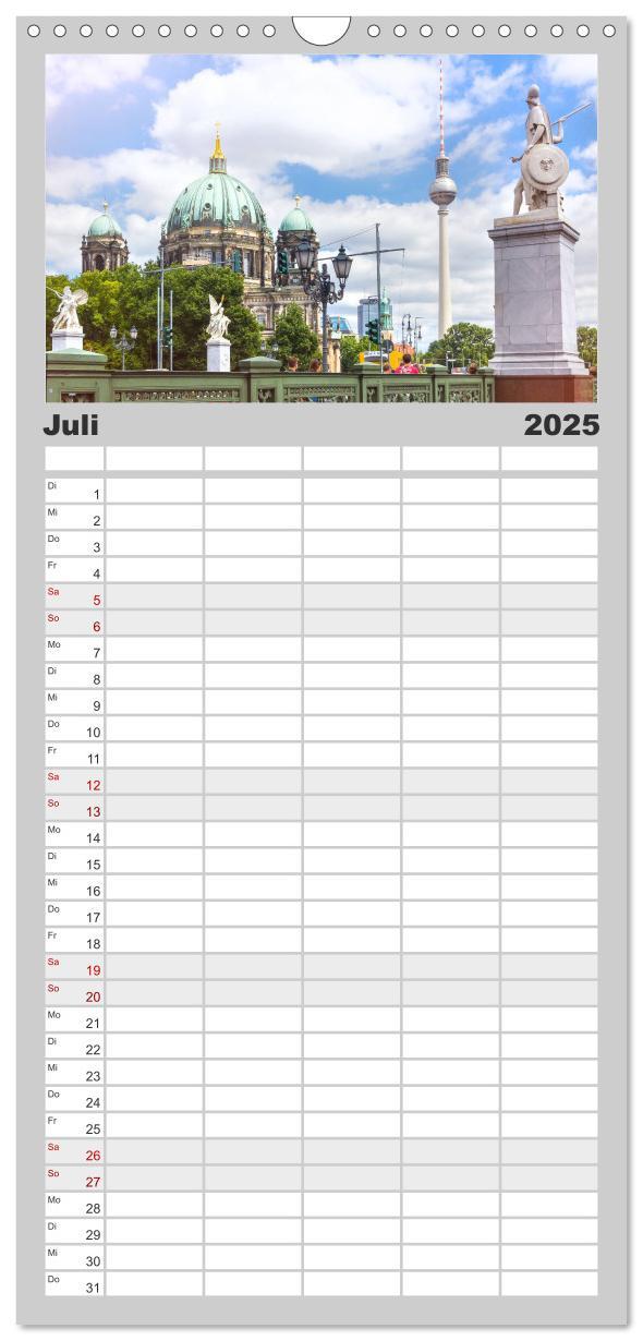 Bild: 9783457107195 | Familienplaner 2025 - SOMMER IN BERLIN mit 5 Spalten (Wandkalender,...