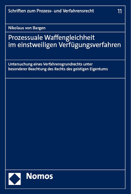 Cover: 9783756007301 | Prozessuale Waffengleichheit im einstweiligen Verfügungsverfahren