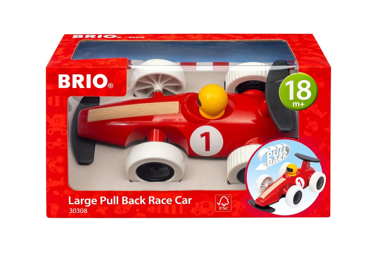 Cover: 7312350303087 | 30308 BRIO Großer Rennwagen mit Rückziehmotor - Zurückziehen und...