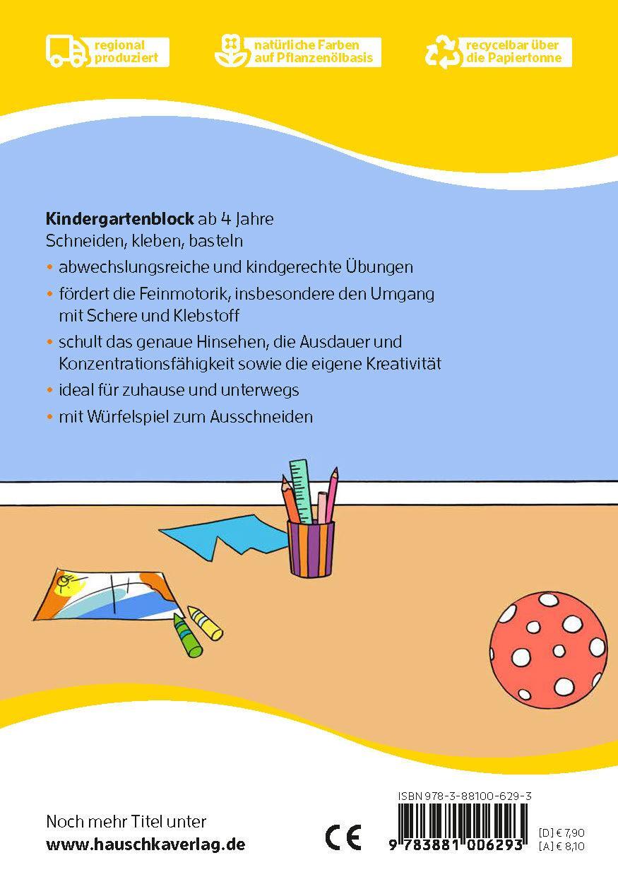 Bild: 9783881006293 | Kindergartenblock ab 4 Jahre - Schneiden, kleben, basteln | Maier