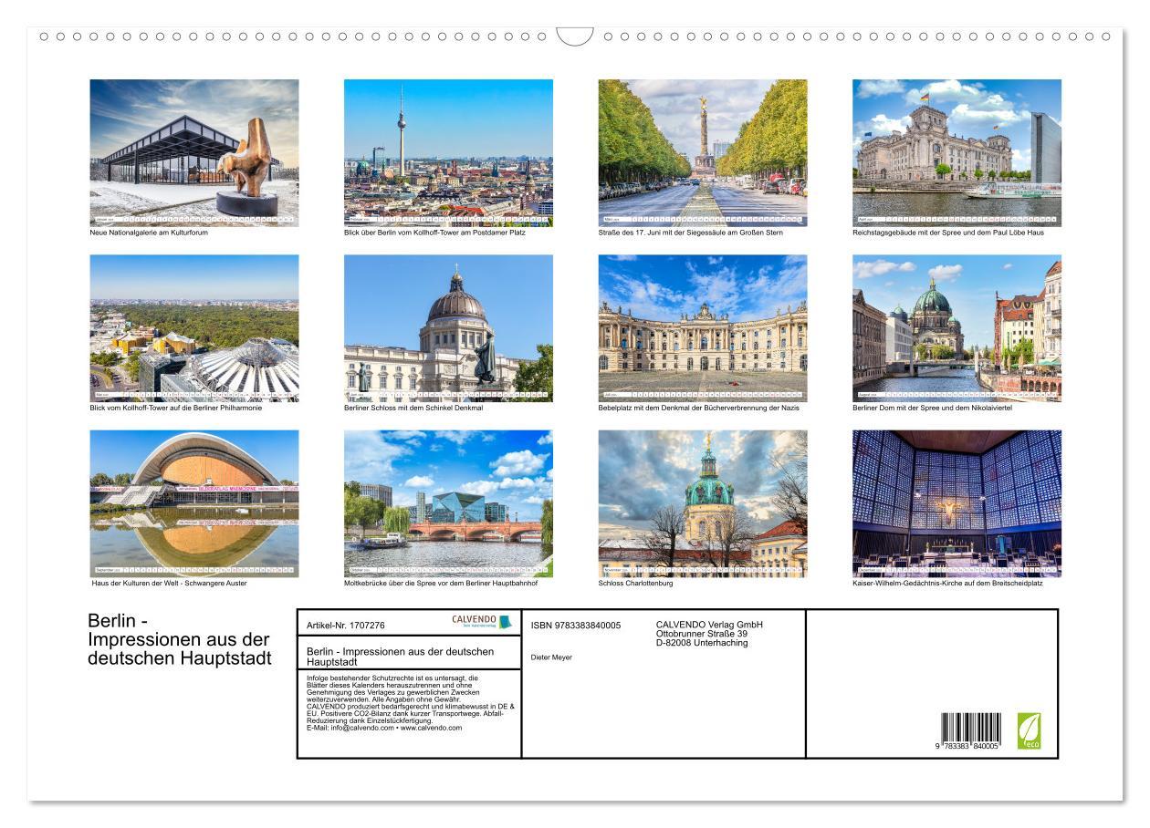 Bild: 9783383840005 | Berlin - Impressionen aus der deutschen Hauptstadt (Wandkalender...