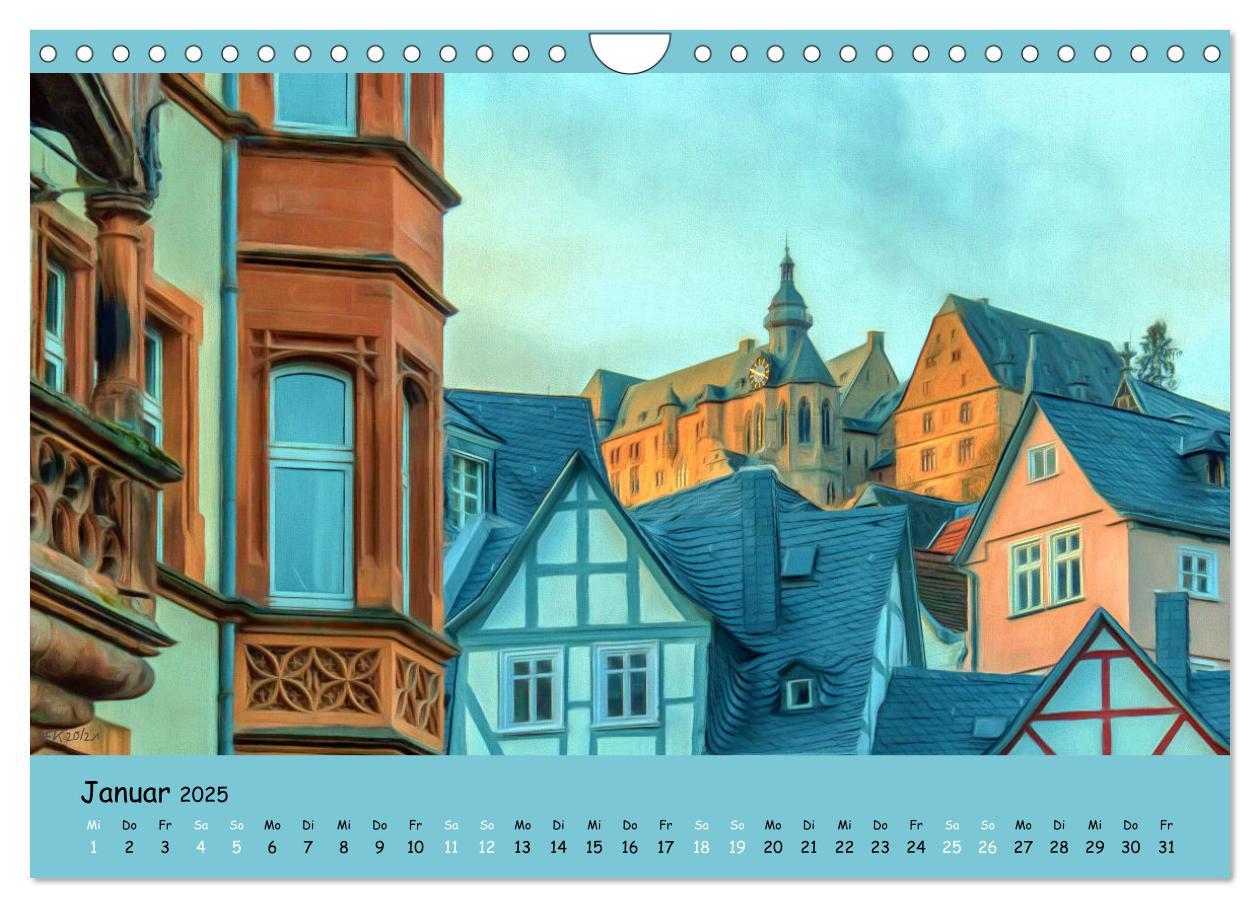 Bild: 9783435091942 | Malerisches Marburg (Wandkalender 2025 DIN A4 quer), CALVENDO...