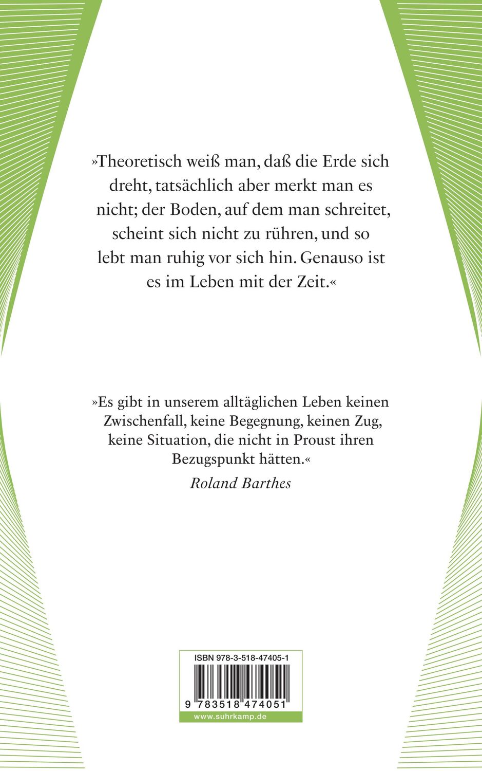 Rückseite: 9783518474051 | Werke. Frankfurter Ausgabe | Marcel Proust | Taschenbuch | 856 S.