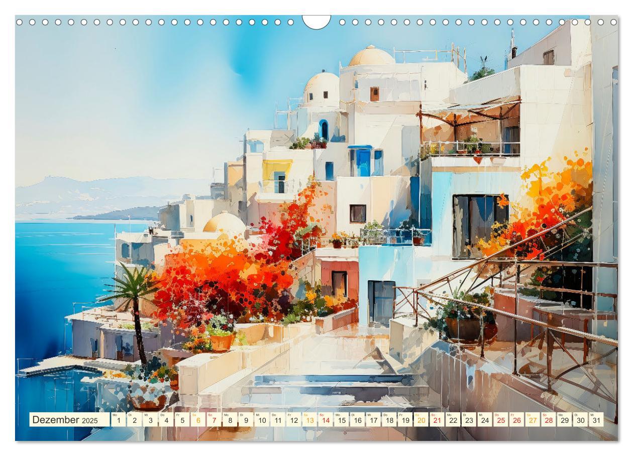 Bild: 9783383864322 | Santorini Inselträume (Wandkalender 2025 DIN A3 quer), CALVENDO...