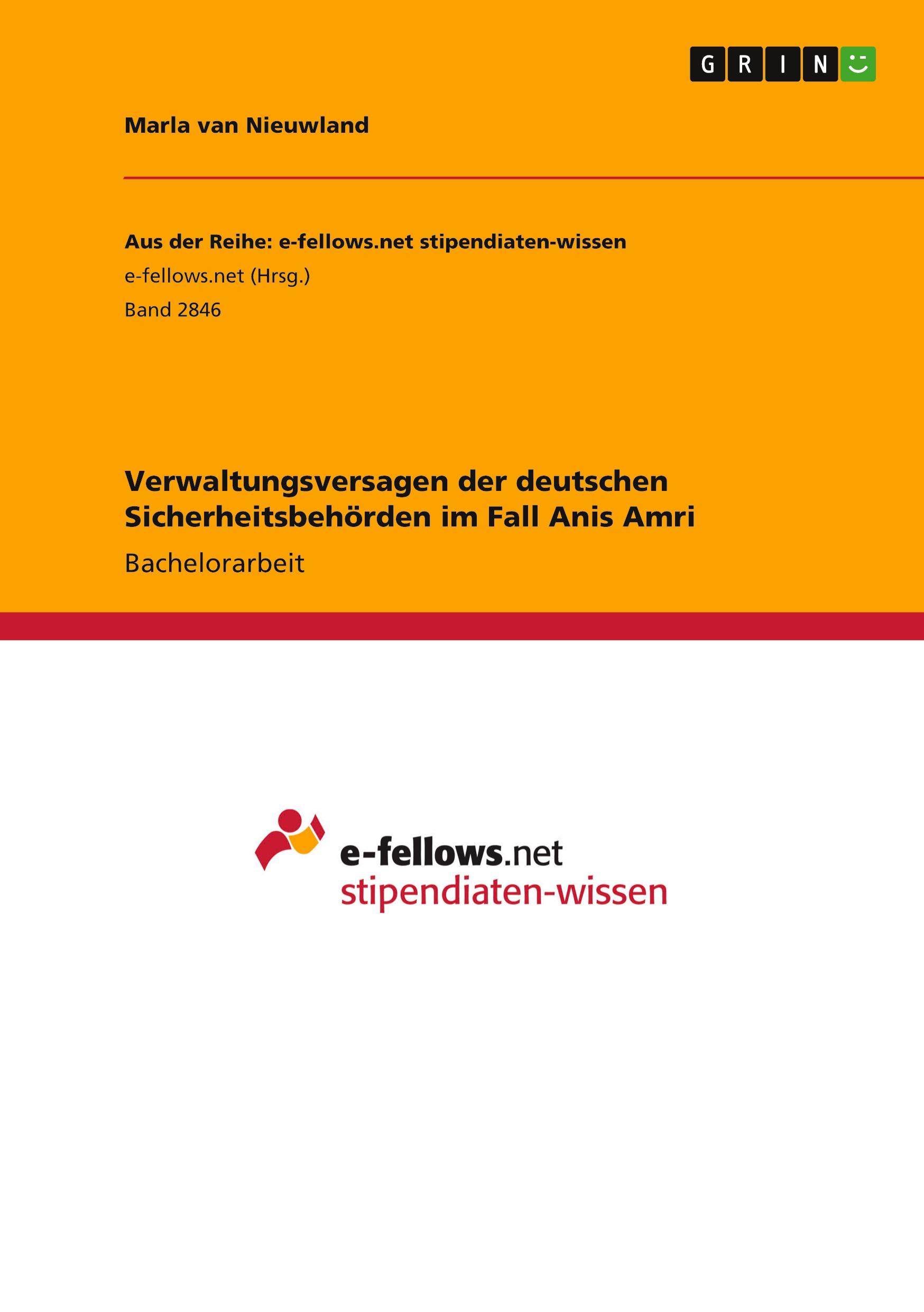 Cover: 9783668808683 | Verwaltungsversagen der deutschen Sicherheitsbehörden im Fall Anis...