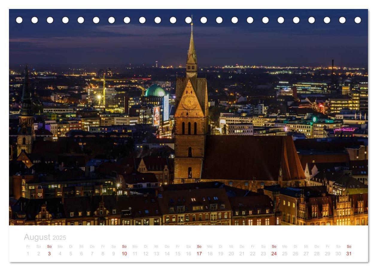 Bild: 9783435503261 | Hannover bei Nacht (Tischkalender 2025 DIN A5 quer), CALVENDO...