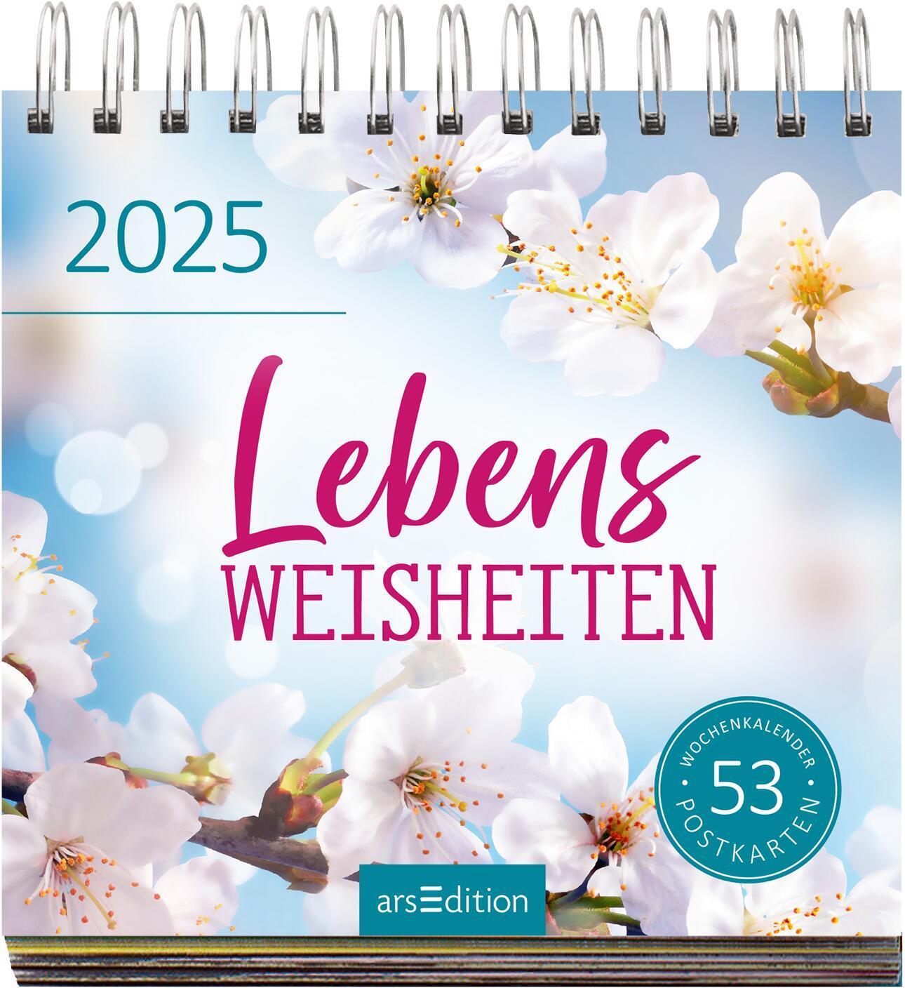 Bild: 4014489132851 | Postkartenkalender Lebensweisheiten 2025 | Kalender | Spiralaufsteller