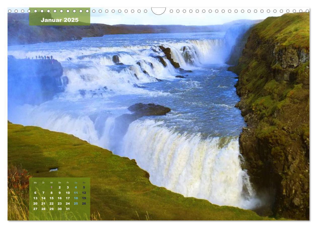 Bild: 9783435500123 | Naturwunder Wasserfälle (Wandkalender 2025 DIN A3 quer), CALVENDO...