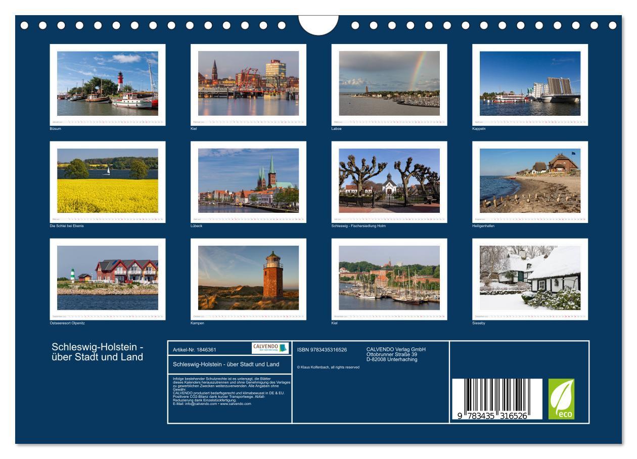 Bild: 9783435316526 | Schleswig-Holstein - über Stadt und Land (Wandkalender 2025 DIN A4...