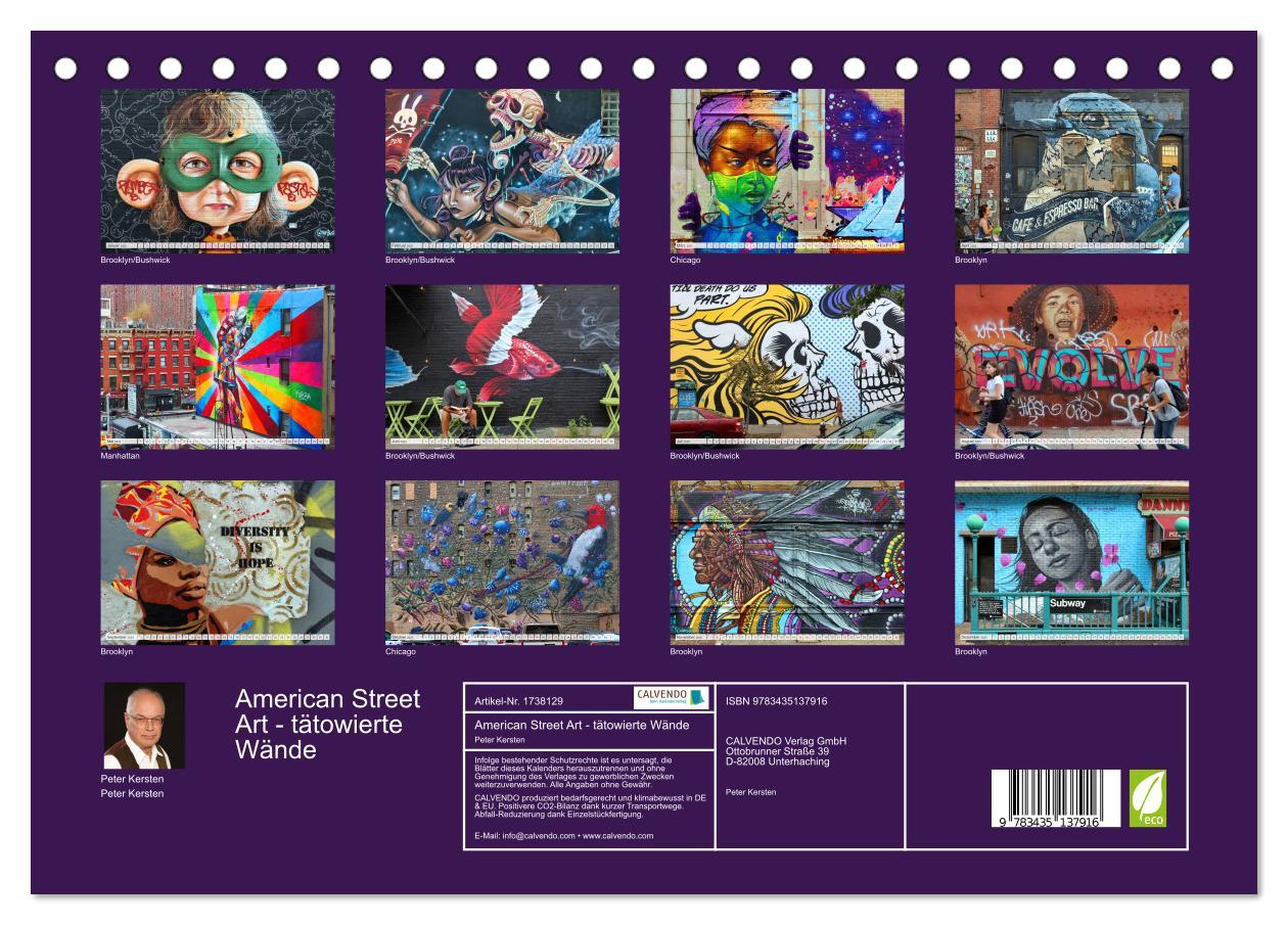 Bild: 9783435137916 | American Street Art - tätowierte Wände (Tischkalender 2025 DIN A5...