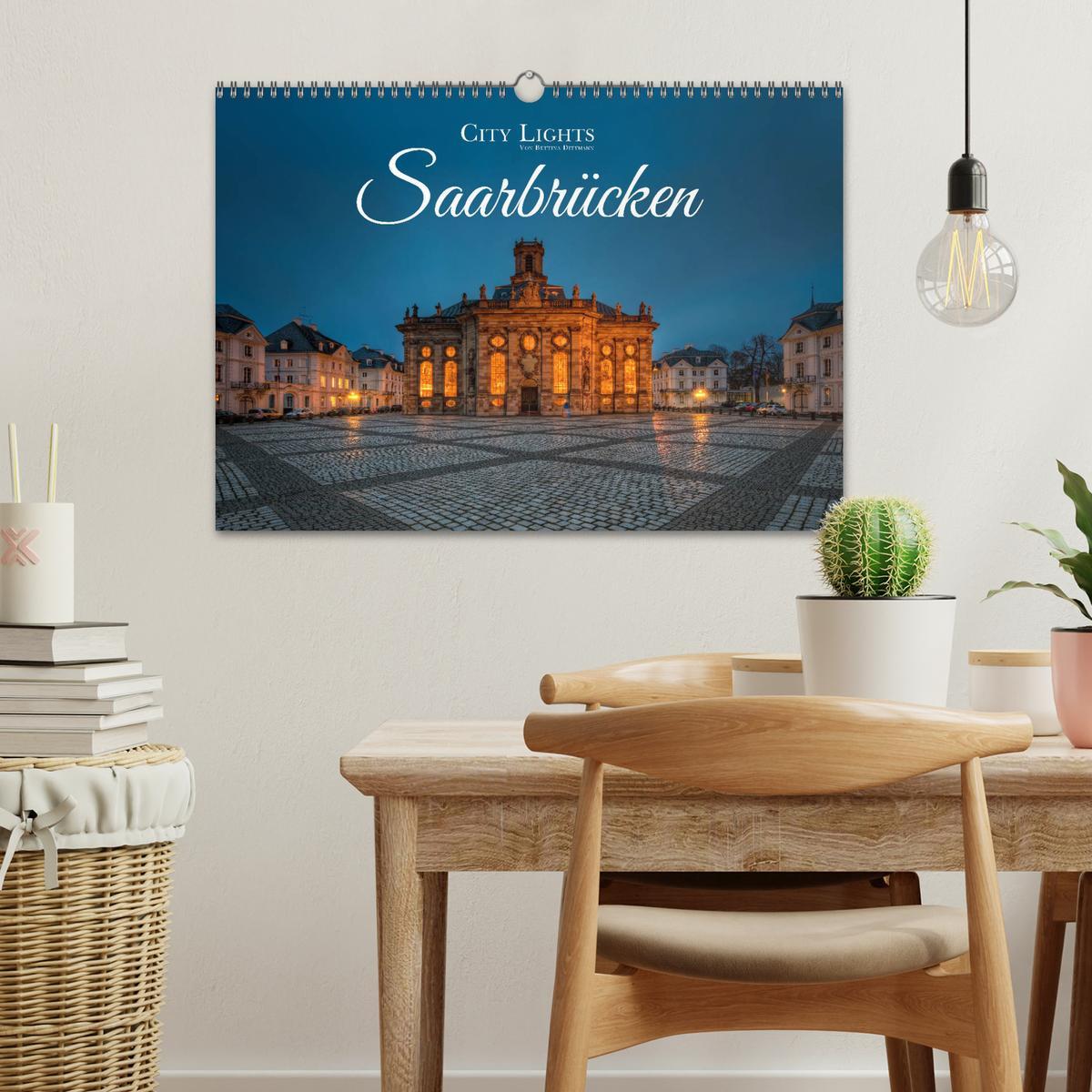 Bild: 9783435320912 | City Lights Saarbrücken (Wandkalender 2025 DIN A3 quer), CALVENDO...