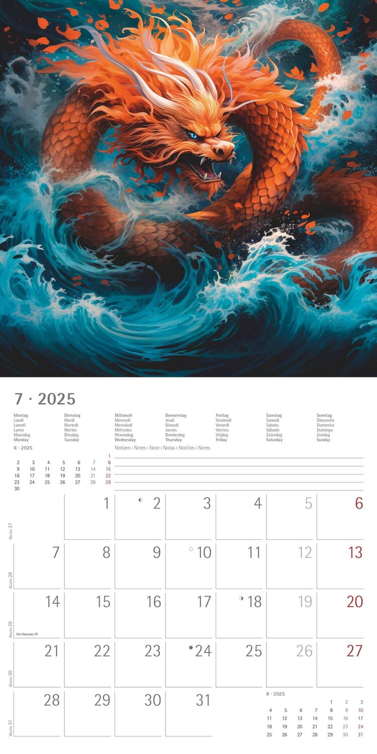 Bild: 4251732344320 | Drachen 2025 - Broschürenkalender 30x30 cm (30x60 geöffnet) -...