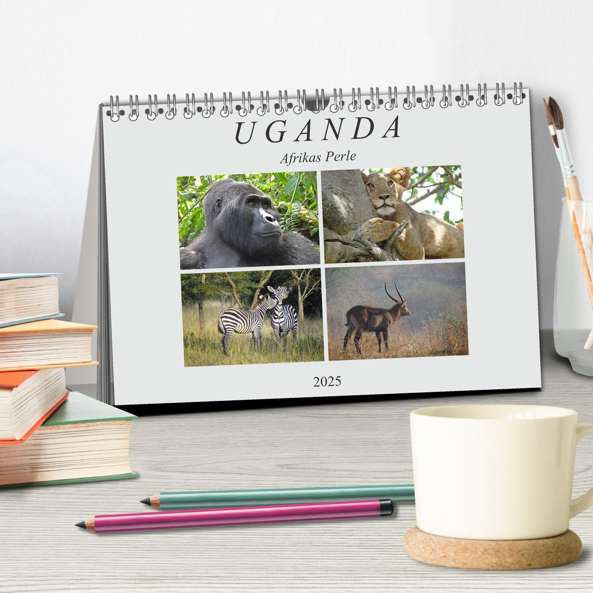 Bild: 9783435253456 | Afrikas Perle Uganda (Tischkalender 2025 DIN A5 quer), CALVENDO...