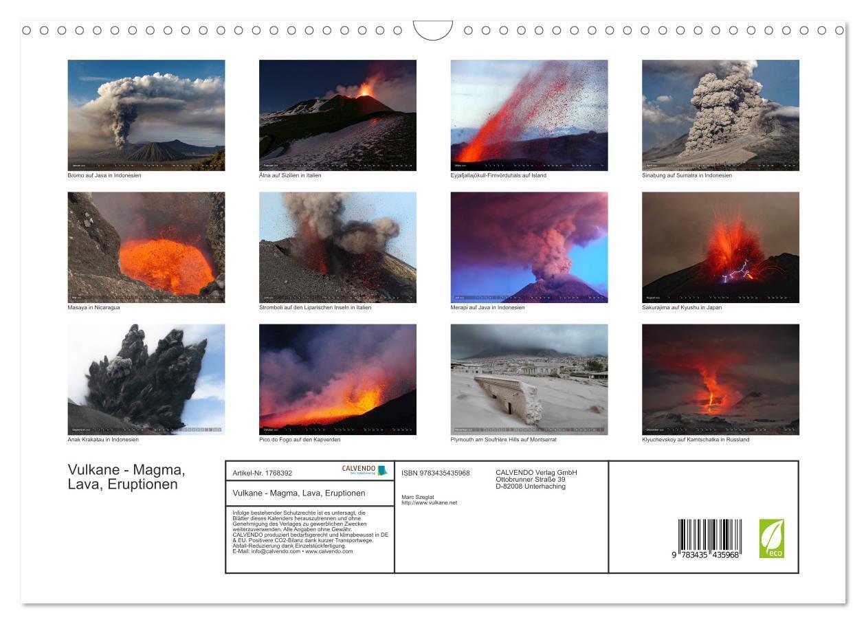 Bild: 9783435435968 | Vulkane - Magma, Lava, Eruptionen (Wandkalender 2025 DIN A3 quer),...