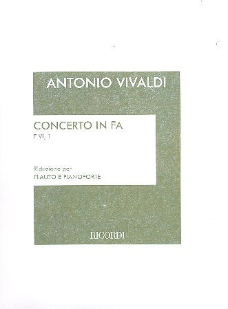 Cover: 9790041329932 | Concerto In F. VI No. 1 | In Fa Op.X N.5 - Rv 442, F.Vi-1 - Tomo 46 -