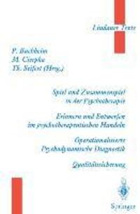 Cover: 9783540610212 | Spiel und Zusammenspiel in der Psychotherapie, Erinnern und...