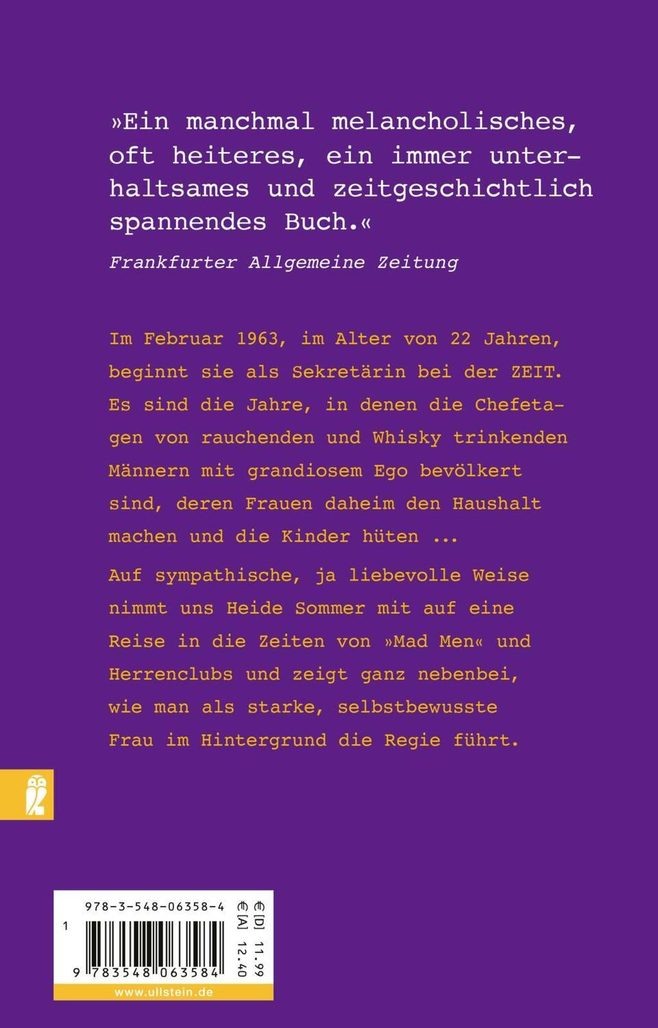 Rückseite: 9783548063584 | Lassen Sie mich mal machen | Heide Sommer | Taschenbuch | 256 S.