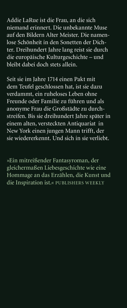 Bild: 9783596705818 | Das unsichtbare Leben der Addie LaRue | Roman | V. E. Schwab | Buch