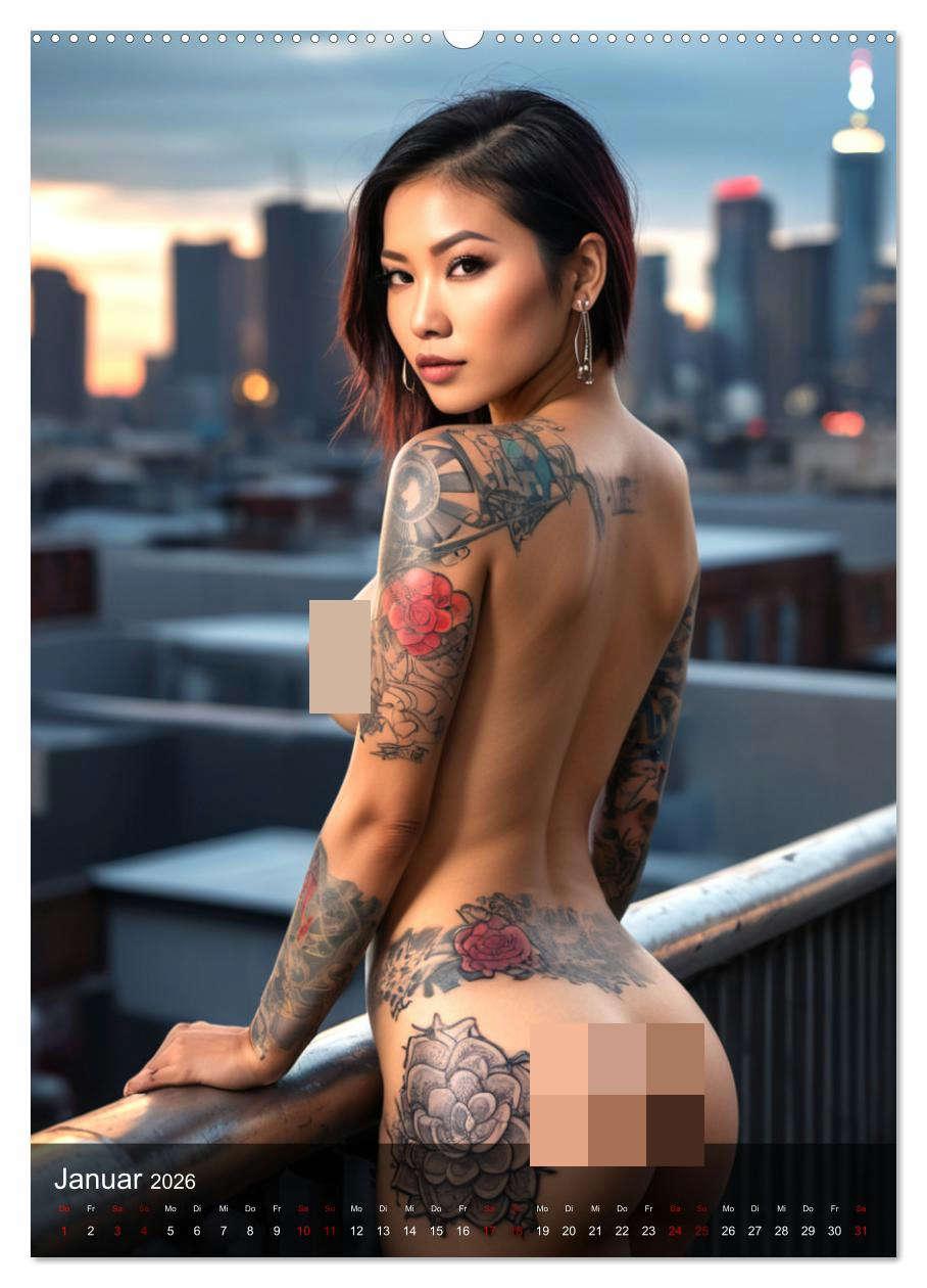 Bild: 9783457257418 | Tattoo Queens Asien (Wandkalender 2026 DIN A2 hoch), CALVENDO...