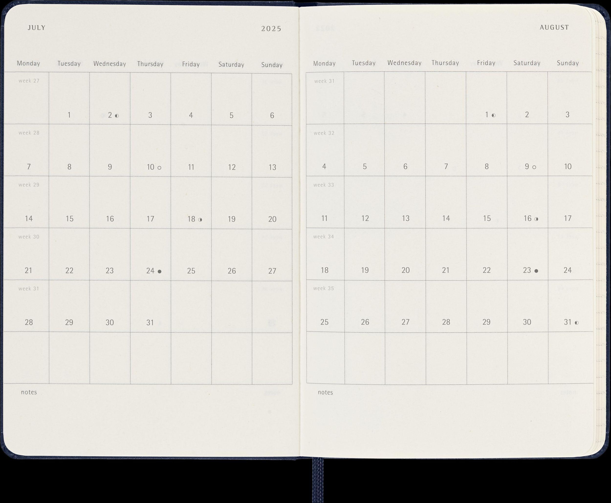 Bild: 8056999270612 | Moleskine 18 Monate Wochen Notizkalender 2024/2025, P/A6, 1 Wo = 1...