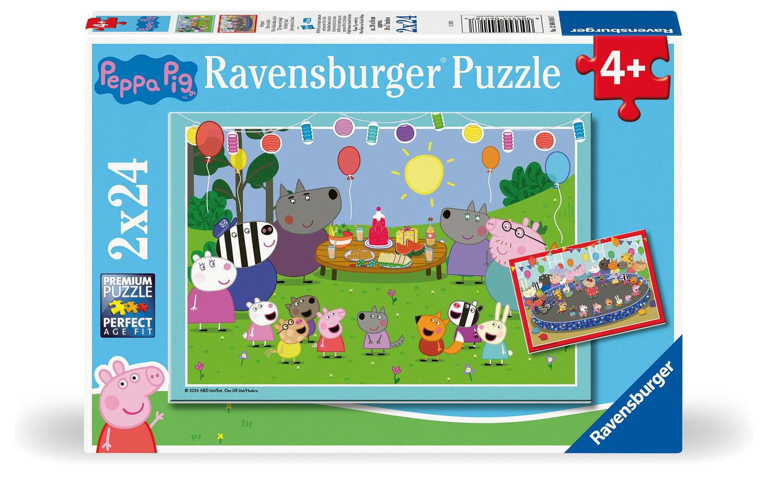 Cover: 4005555040187 | Ravensburger Kinderpuzzle 12004018 - Partyzeit! - 2x24 Teile Peppa...