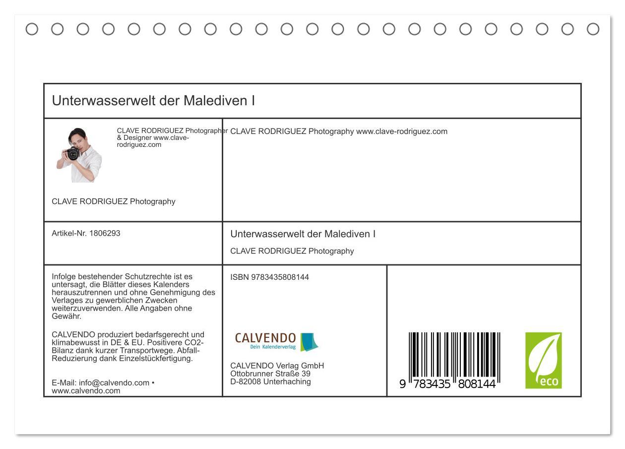 Bild: 9783435808144 | Unterwasserwelt der Malediven I (Tischkalender 2025 DIN A5 quer),...