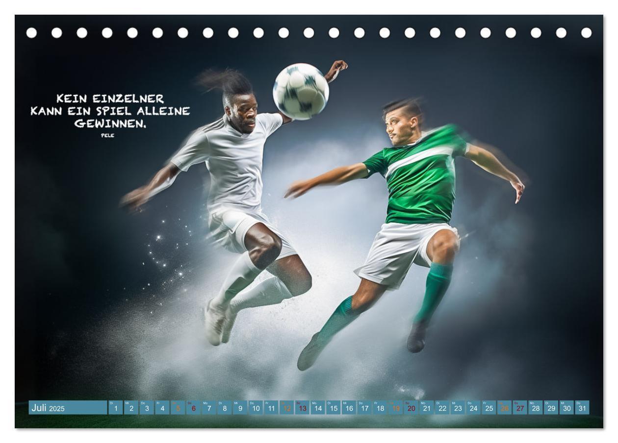 Bild: 9783457160817 | Fußball und tolle Sprüche (Tischkalender 2025 DIN A5 quer),...