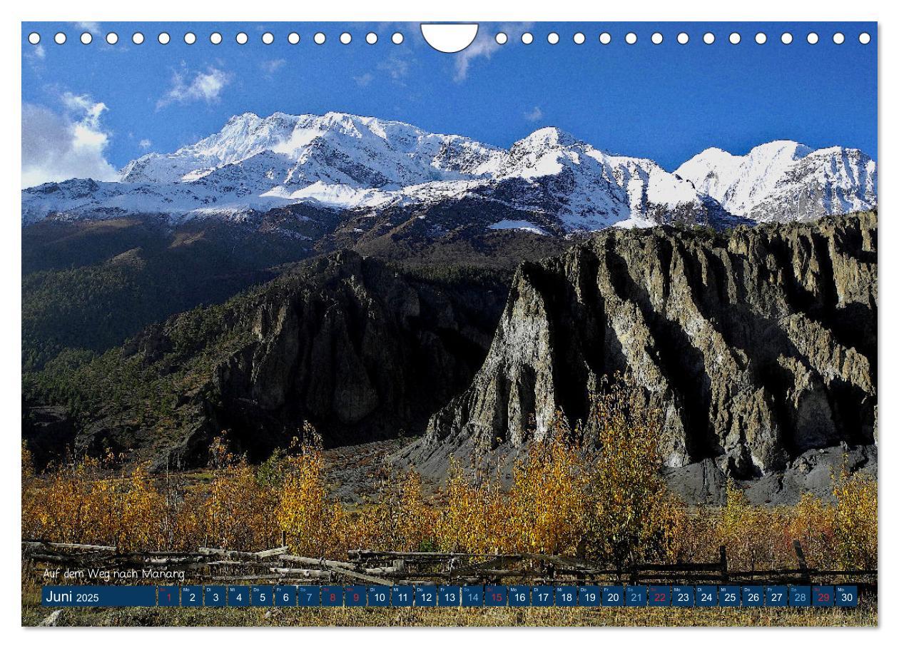 Bild: 9783435038077 | Der Annapurna Trek (Wandkalender 2025 DIN A4 quer), CALVENDO...