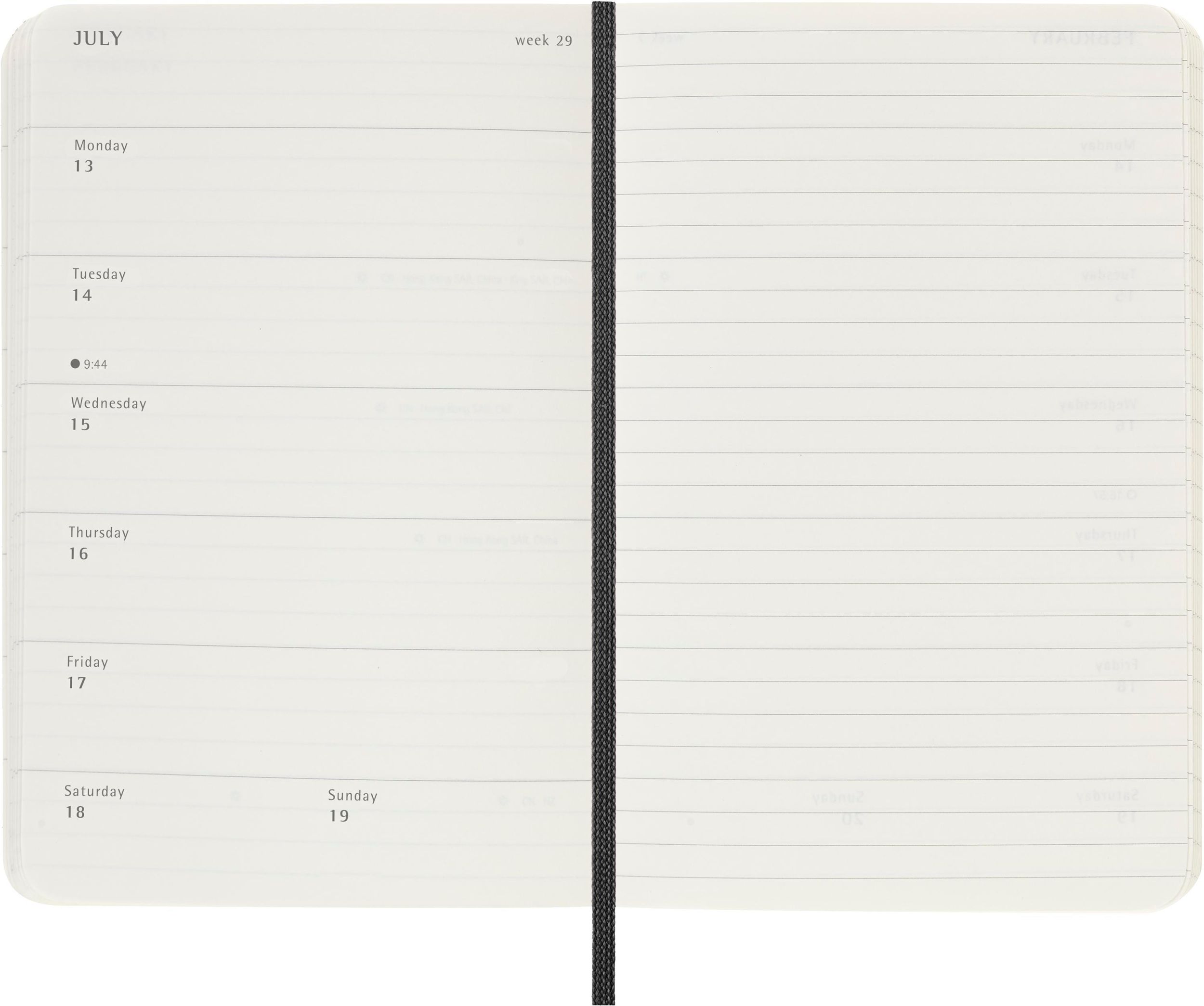 Bild: 8056999275471 | Moleskine 18 Monate Wochenkalender 2025/2026, P/A6, 1 Wo = 1 Seite,...