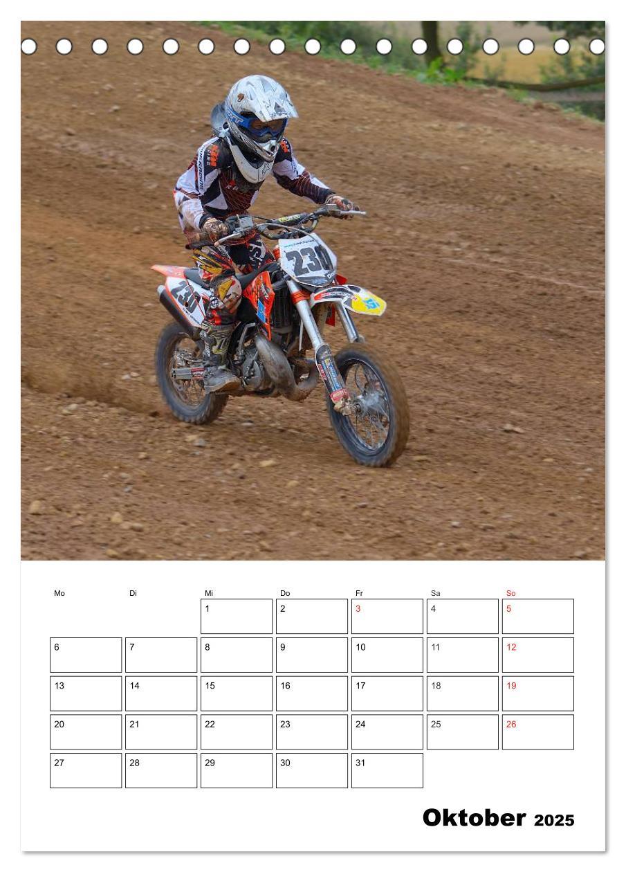 Bild: 9783457078488 | Motocross Terminplaner (Tischkalender 2025 DIN A5 hoch), CALVENDO...