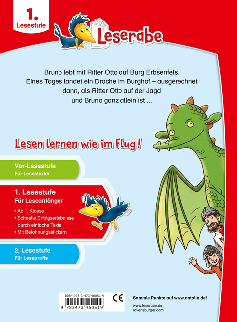 Bild: 9783473460519 | Ein Drache auf Burg Erbsenfels - Leserabe ab 1. Klasse -...