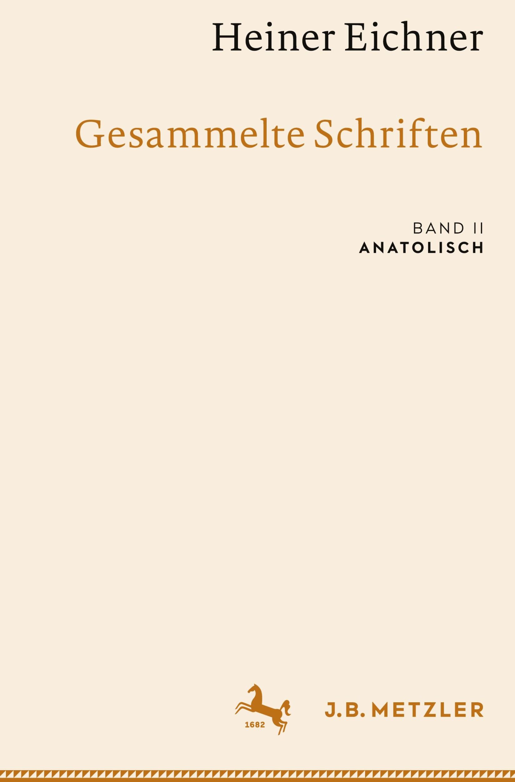 Cover: 9783662692974 | Heiner Eichner: Gesammelte Schriften | Band II: Anatolisch | Eichner